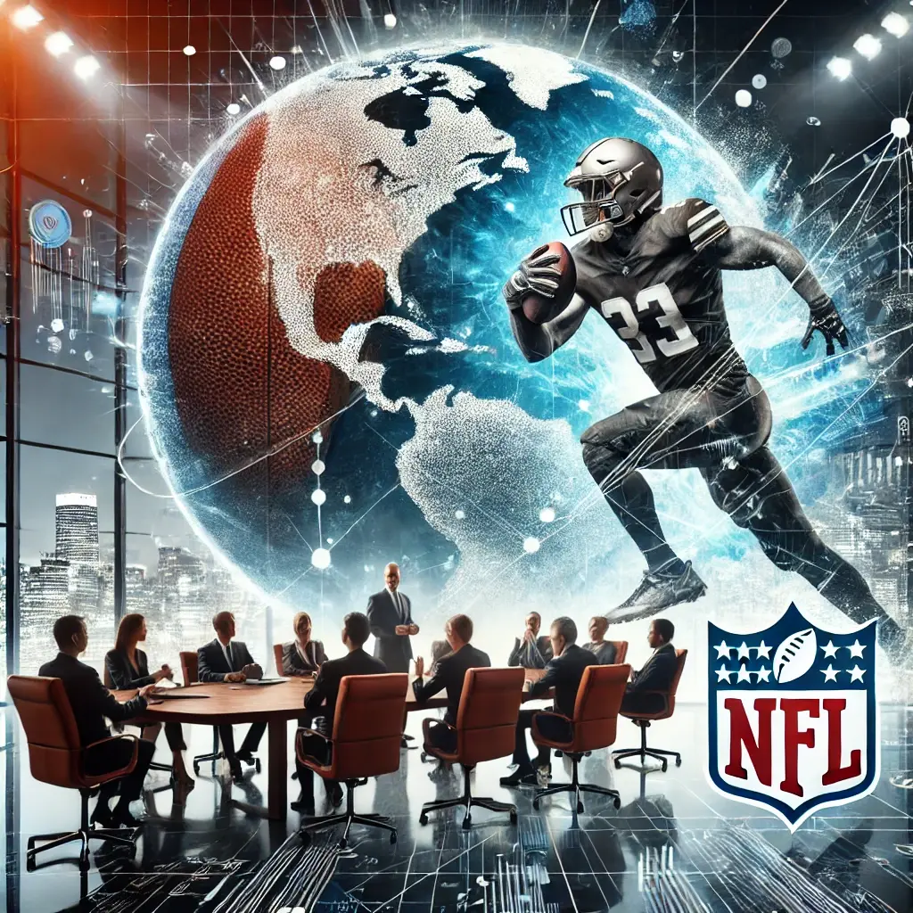 DALL·E 2024-08-15 17.37.02 - A dynamic image capturing the essence of a global talent development platform, blending corporate and sports elements. On one side, depict a professio